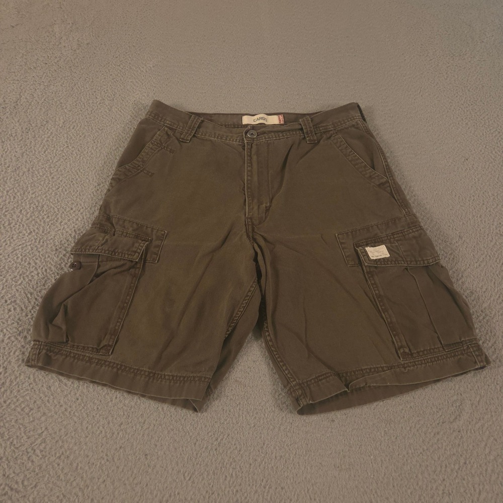 VINTAGE Levi's Shorts Mens 33 Brown Cargo Cotton Twill Multi Pocket 00s Y2K